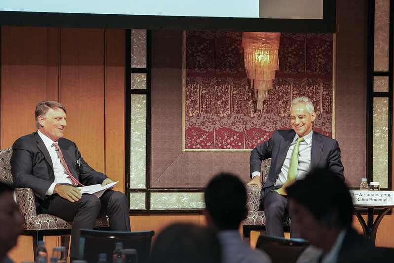 Tom Pulley, Global Head of Real Estate Equity with His Excellency Rahm Emanuel, US Ambassador to Japan <em>(photo courtesy of US Embassy, Tokyo)</em>